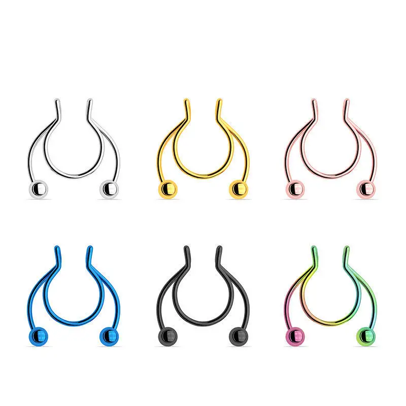 2 шт в виде оленьего Рога Поддельные перегородки носовые кольца медицинский