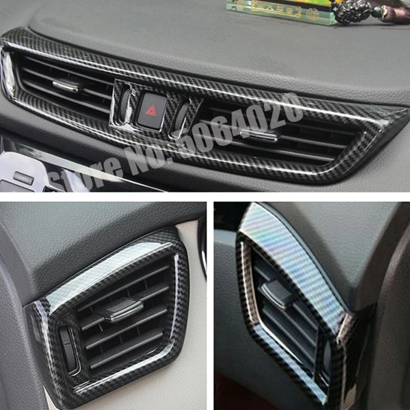 

For Nissan XTrail T32 2014-2018 AC Vent trim Cover Accessories Left Right Middle Outlet Air Conditioning ABS Carbon fiber