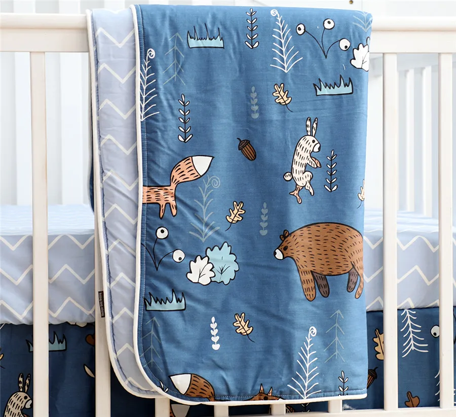 Sahaler Boho Cotton Soft Warm Breathable Baby Blanket Baby Newborn Swaddle Wrap Crib Comforter Quilt 34*42 inches(Animal