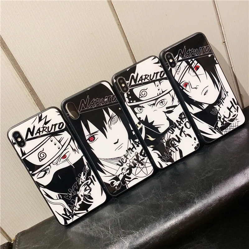 Anime cartoon mobile phone case for iPhone11 X XS XR XSMax 8 7 6 6S PluS tempered explosion-proof glass drop protection cover |