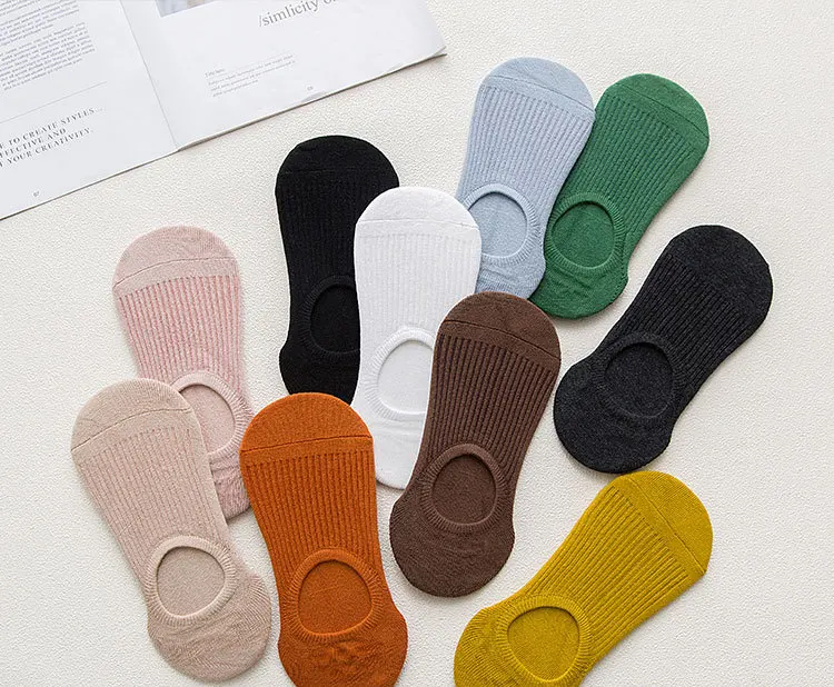 Женские носки летние тонкие хлопковые гетры в японском стиле низкие скрытые