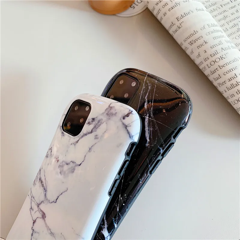 Чехол для телефона iphone Xs max Xr X 6 6s 7 8 plus 11 Por MAX роскошный глянцевый чехол с мраморной