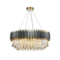 fss new modern crystal chrome rectangle round chandeliers for dining living room bedroom room indoor light fixtures