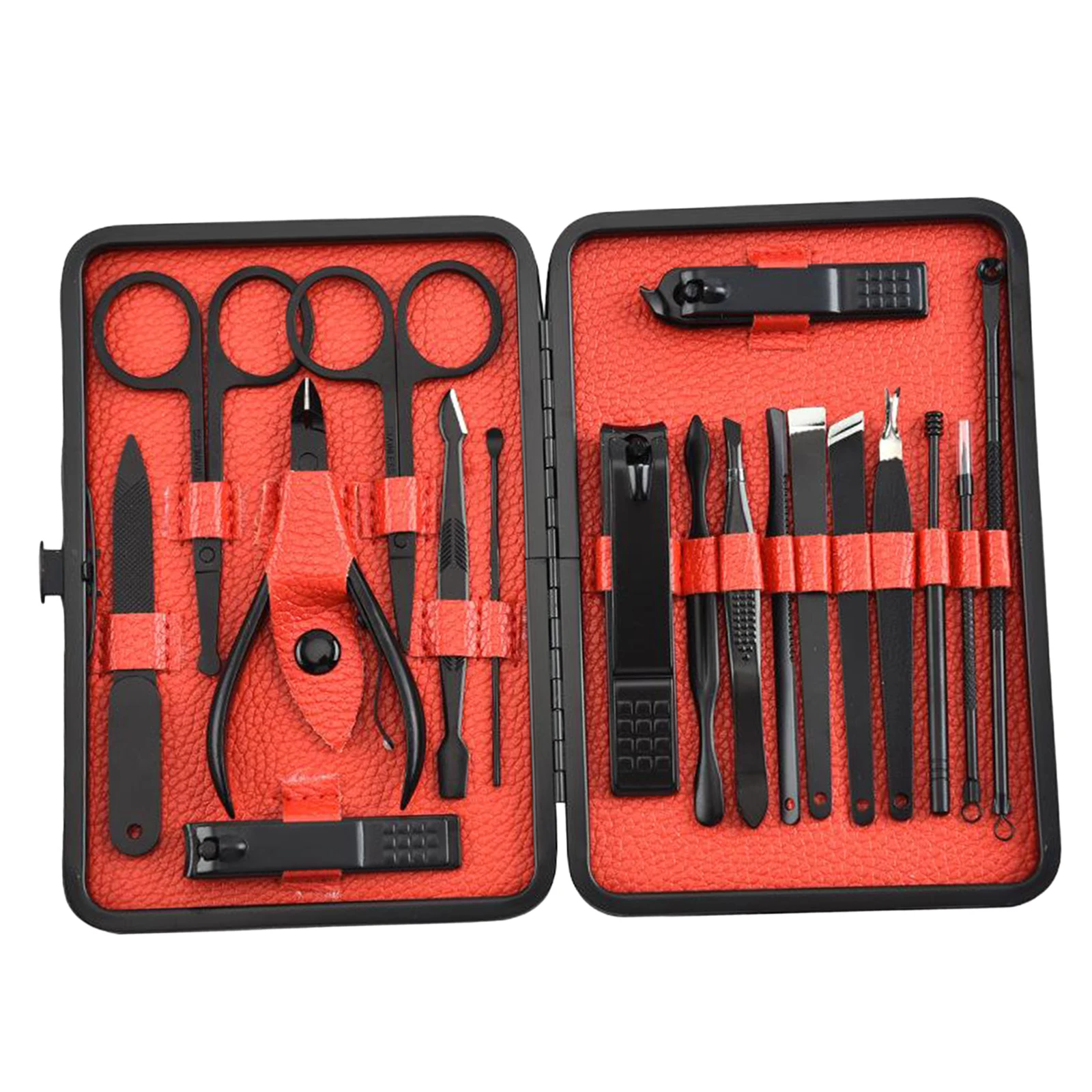 

18Pieces Portable Manicure Stainless Steel Nail Scissors Grooming Tool Set
