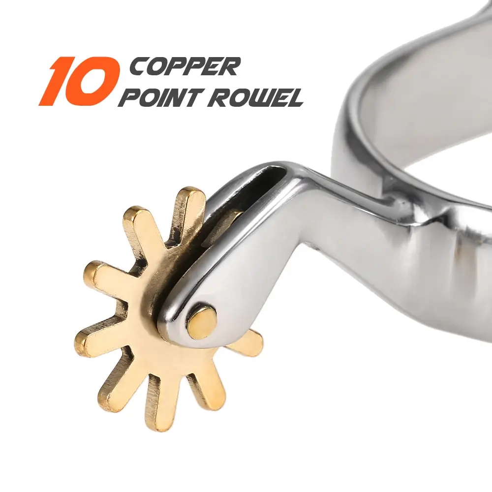 2 шт. Антикоррозийные шпоры для лошадей нержавеющая сталь с медным шпателем