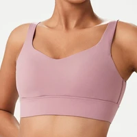 women sports bra gym solid color seamless hasp underwear strong support fixed cup tops plus size sportswear