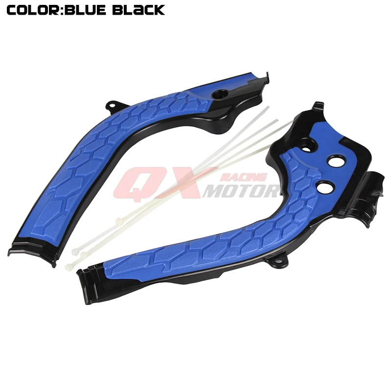 Blue Black Мотоциклетная X-Grip рамка Защитная крышка для Husqvarna TE FE FC 125 250 300 350 450 MX Мотокросс - Цвет: Blue Black