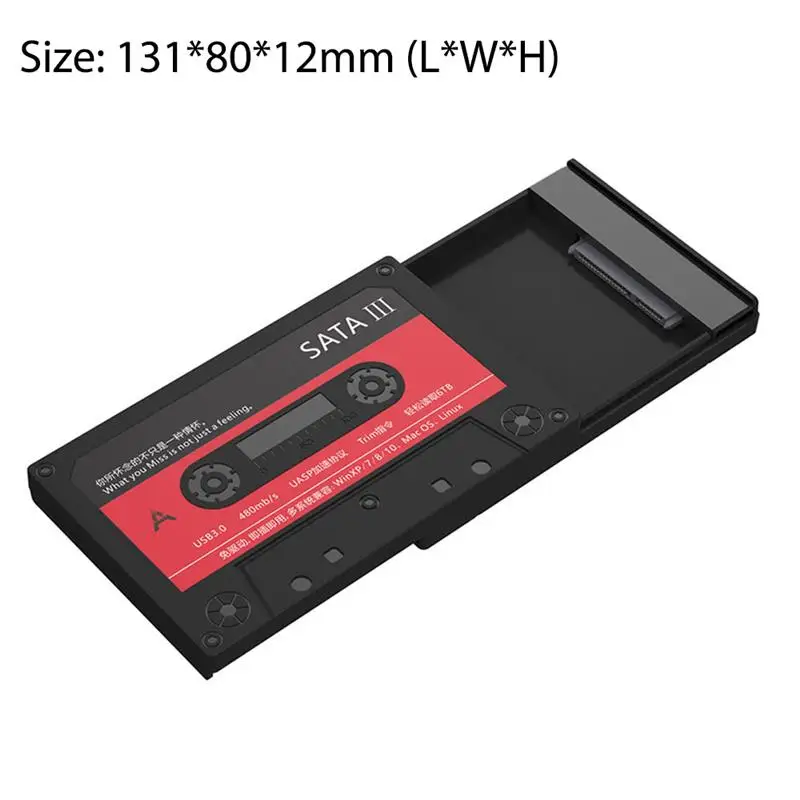 

2.5 Inch USB 3.0 SATA HDD SSD External Hard Drive Enclosure To USB Disk Nostalgic 6Gbps Solid State Disk Hard Disk For Notebook