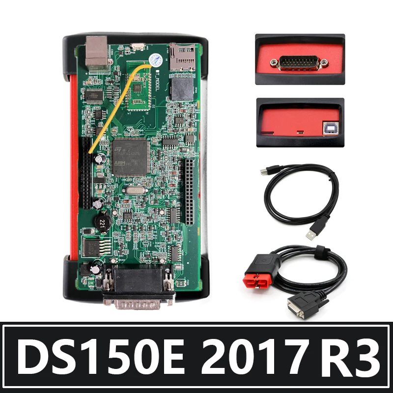 Диагностический сканер del∩ Ds150e 2017R3 прибор для диагностики с Bluetooth Vd CD Obd2 чехлом и