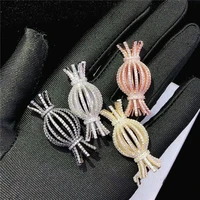 womens 1 pcs 17x39mm cz micro pave candy jewelry link connector