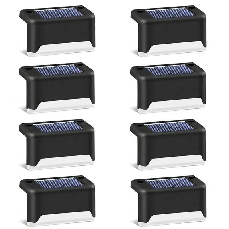 

8Pcs Solar Deck Lights Stairs Fence Led Lamp Outdoor Pathway Patio IP65 Waterproof Warm White Solar Lamps