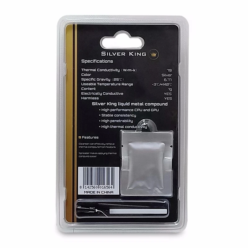 Охлаждающая жидкость для ЦП и ГП Термопаста серебристого цвета кулера