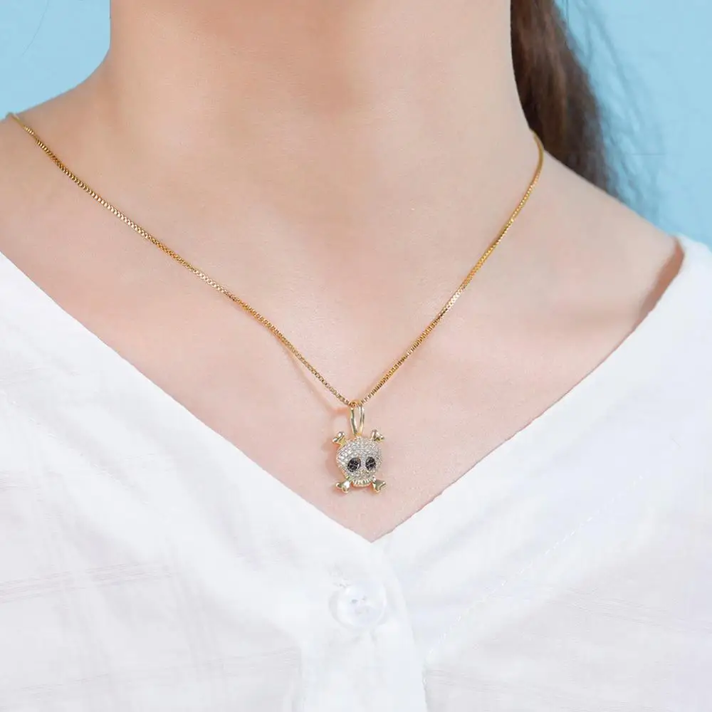 TOPGRILLZ 925 Sterling Silver Pendant Ice Cube Zirconia Skull Hip Hop Fashion Jewelry For Women | Украшения и аксессуары