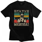 Крутая Мужская футболка Pew Madafakas с коротким рукавом, Винтажная футболка с юмором, футболка с изображением животных, пастушек, малецианцев, хлопковая футболка