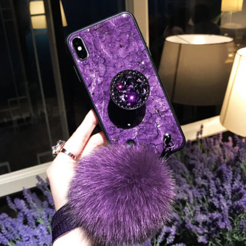 

Case For iPhone 12 mini 11 Pro X XR Soft Silicone Gold Foil Marbled Epoxy Shell Stand Cover For iPhone 7 8 6 6S Plus X XS Max