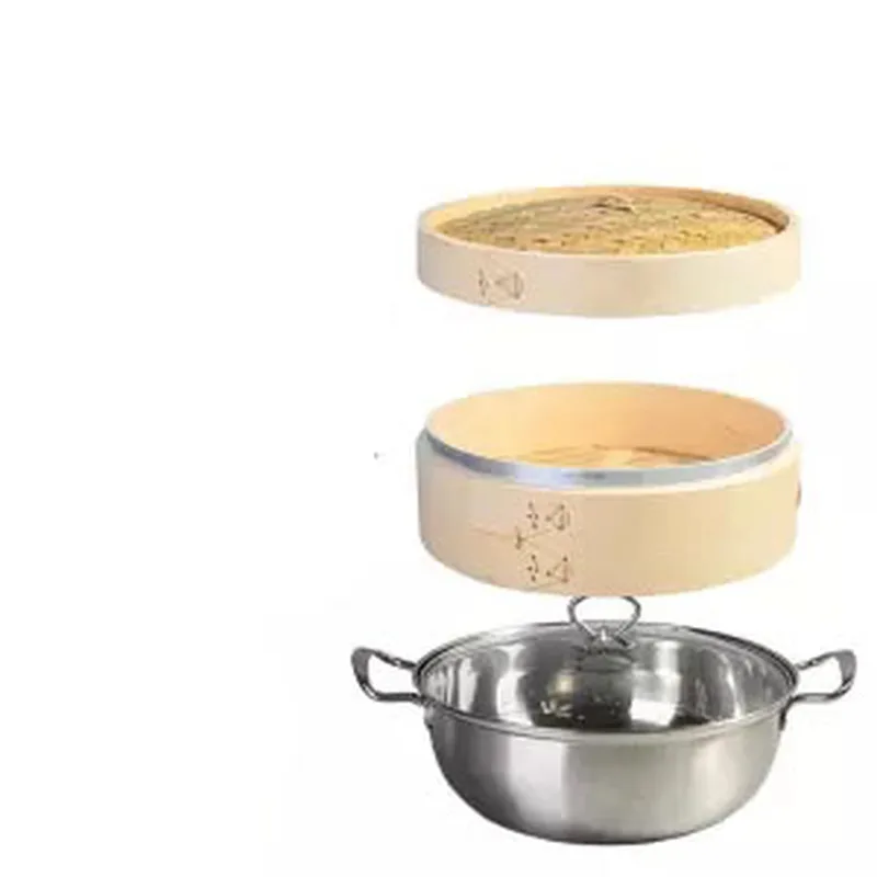 Пароварка из нержавеющей стали композитное дно Толстая двойная ручка для супа