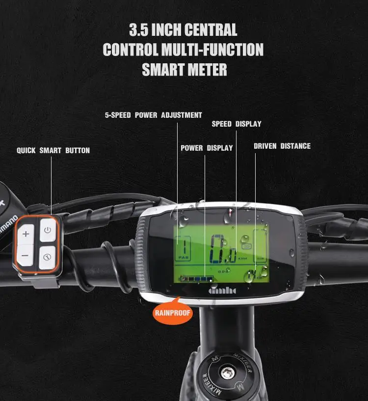 Электрический Снежный скутер двухколесный Электрический велосипед 4,0 Fat Tire мощный электрический велосипед 1000 Вт 48 В внедорожный горный электровелосипед
