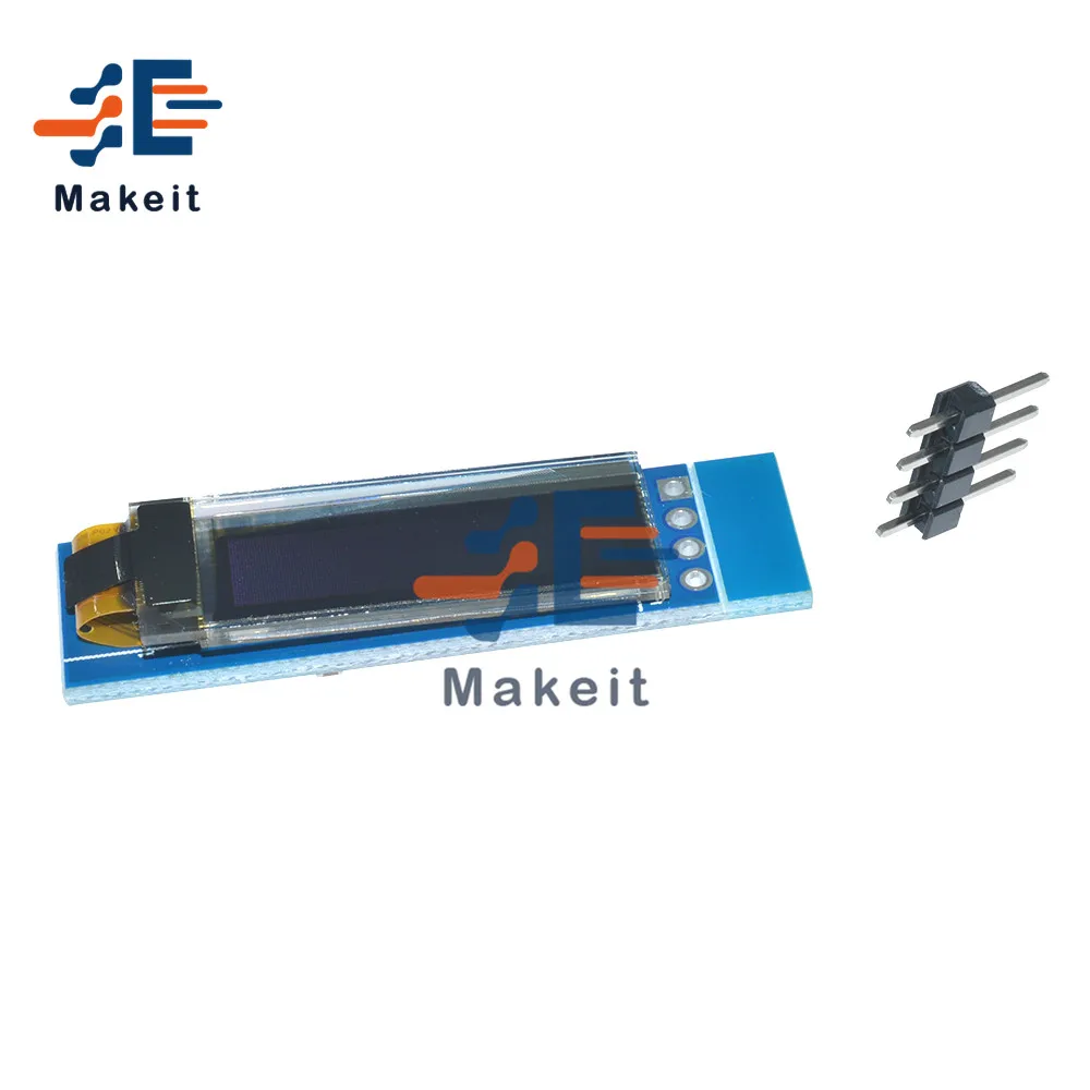 Модуль OLED дисплея 0 91 дюйма 4 контакта 128x32 IIC I2C серийный синий белый SSD1306