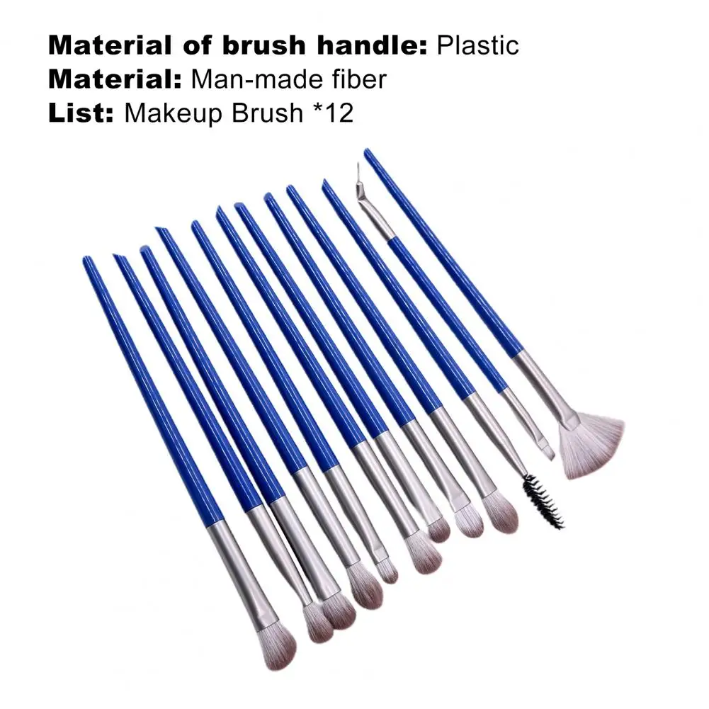 

12Pcs Foundation Brush Portable Soft Stylish Makeup Brush Kit for Girl