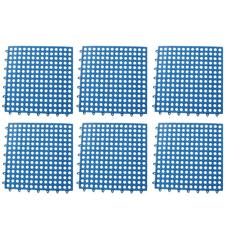 

6Pcs Anti-Slip Splicing Pvc Bathroom Toilet Kitchen Floor Mat Non Slip Mat Toilet Floor Mat 30X30CM