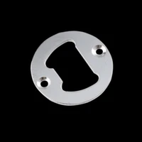 1000pcs stainless steel bottle opener part with countersunk holes round metal strong polished bottle opener insert parts