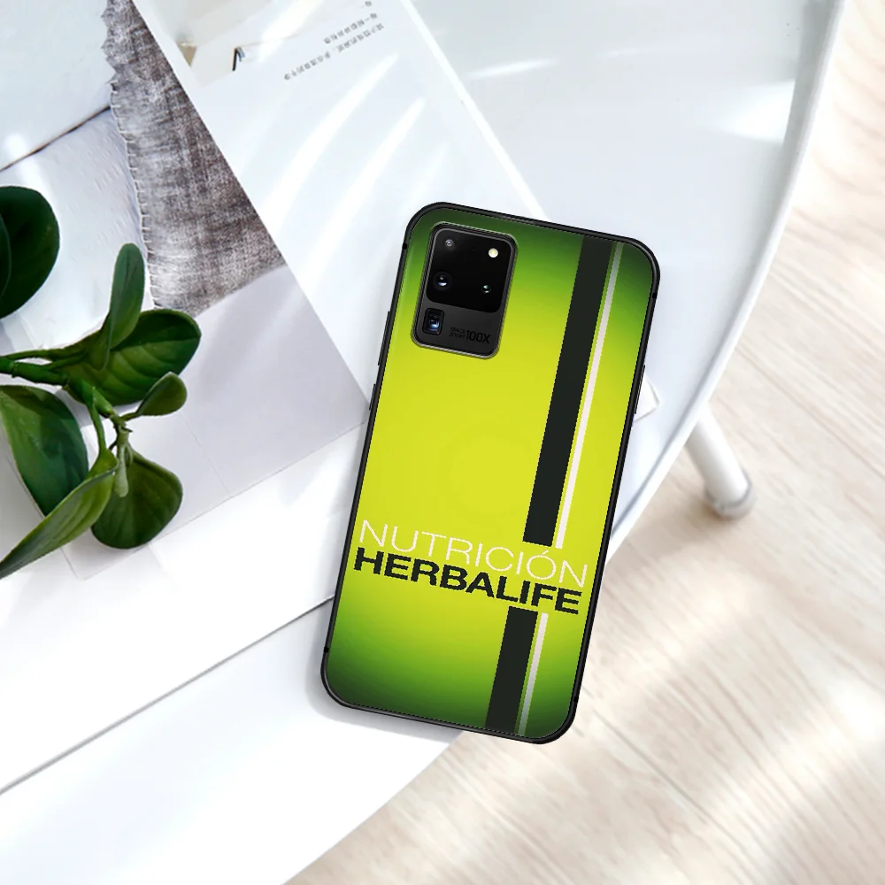 

Herbalifes Phone Case For Samsung Galaxy Note S 8 9 10 20 Plus E Lite Uitra black Funda Painting Hoesjes Luxury Cover Soft Etui