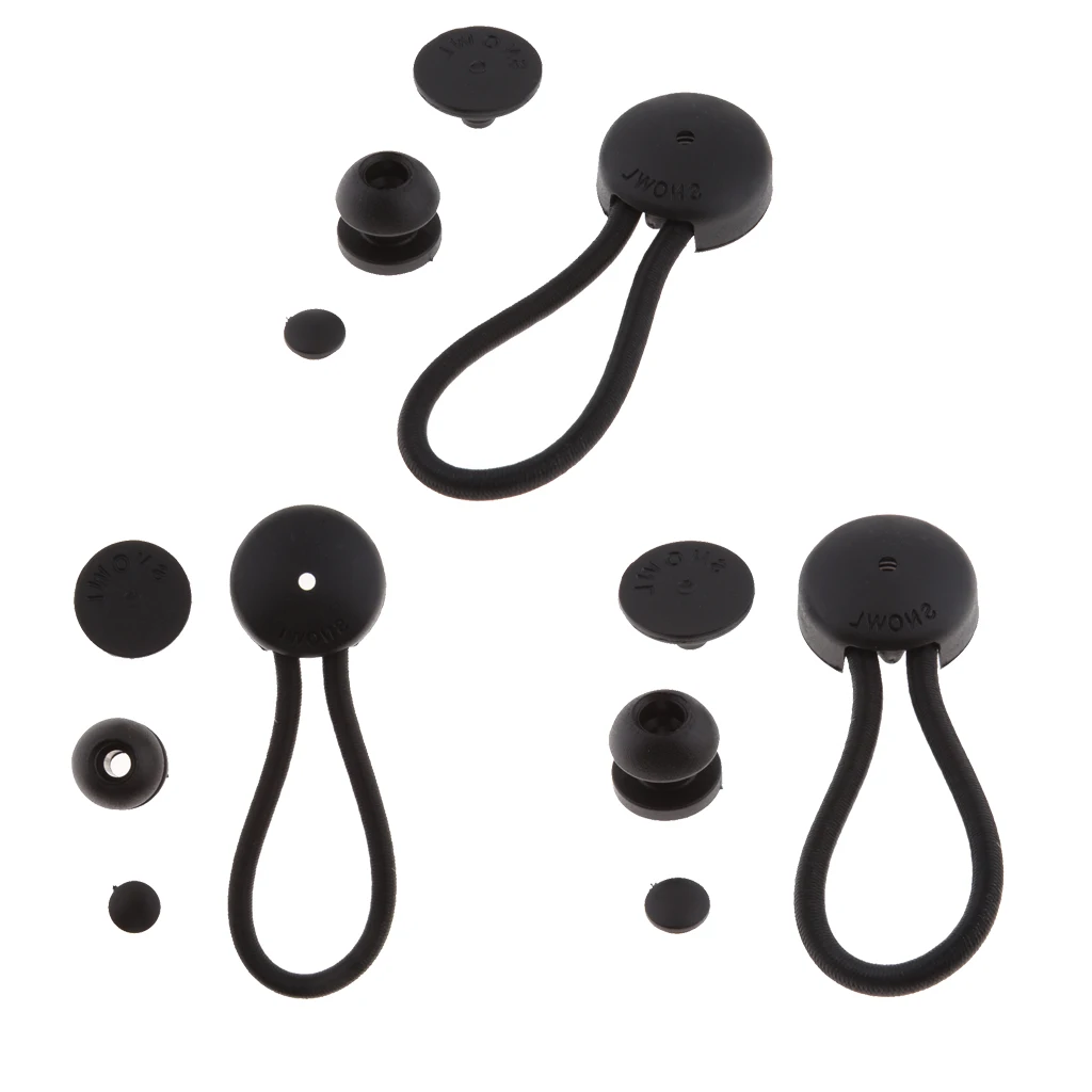 3 шт. черные шарики банджи шнур ремень брезентовый галстук|Морское оборудование| |