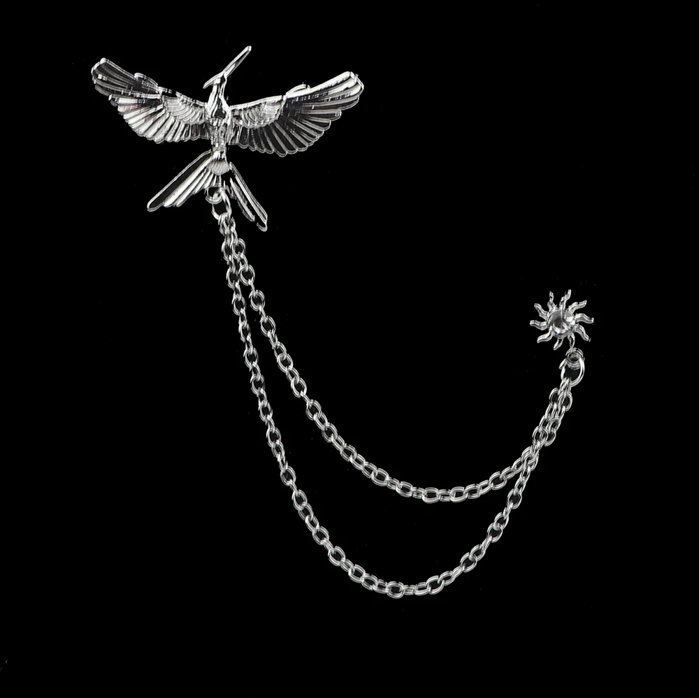 Мужская костюм воротник рубашки с кисточками на цепочке брошь лацкан в стиле