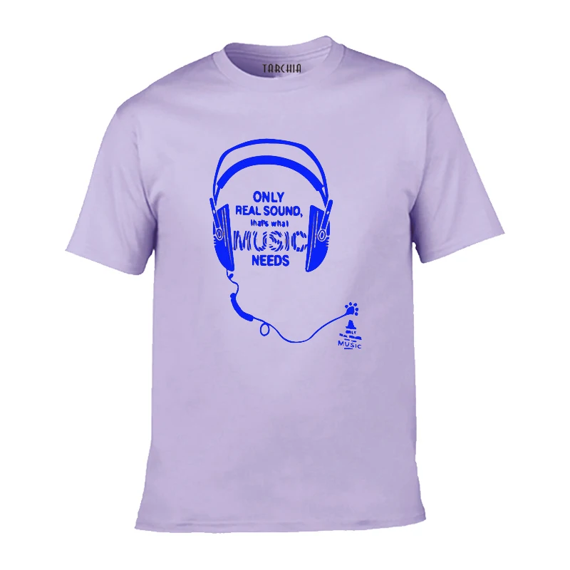 Футболка TARCHIA мужская с музыкальным принтом модная тенниска из хлопка