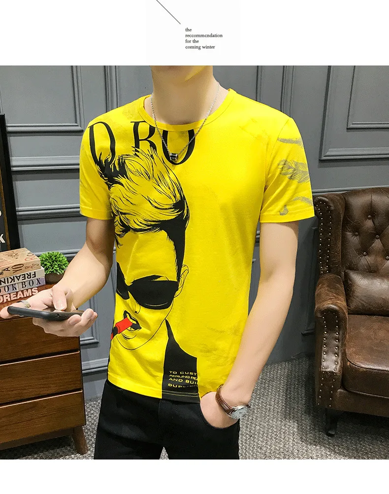 Летняя Новинка, футболка с персональным принтом, Camiseta Hombre, Клубные вечерние футболки, Hombre, Hombre, Manga Corta, корейский топ, короткая футболка