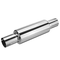 universal 63mm57mm63 5mm stainless steel car resonator exhaust muffler 2 52 25 inlet to outlet exhaust tip tube silencer