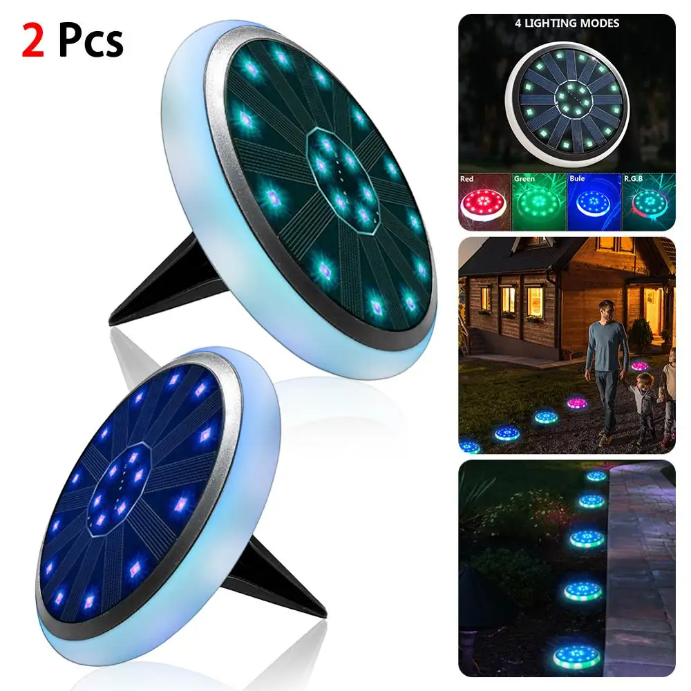 

Солнечный свет сада RGB на открытом воздухе Водонепроницаемый садовая дорожка палуба светодиодный свет лампы для домашнего двора газон подъ...