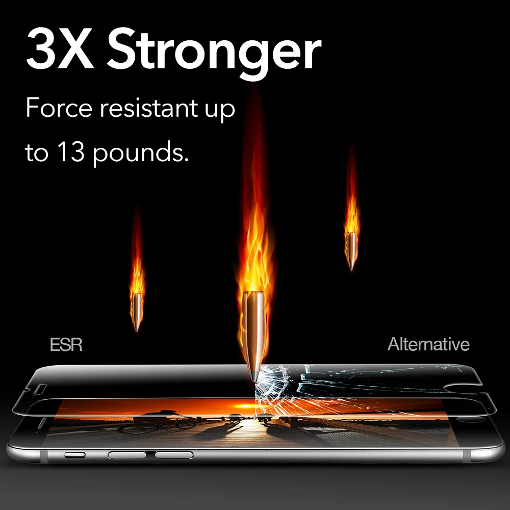 Защитное стекло ESR для iPhone X 8 7 Plus 6 6S 5S SE | Мобильные телефоны и аксессуары