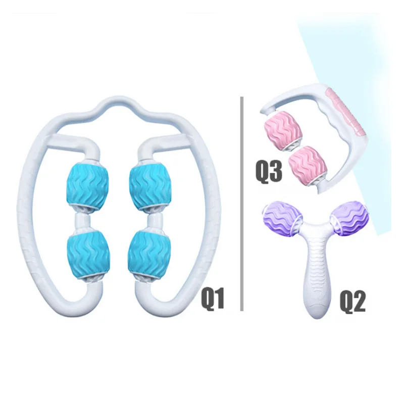 

Yoga 4/5 Wheel Massage Roller Trigger Point Massage Rollers for Arm Leg Neck Muscle Tissue for Fitness Gym Pilates Sports 2021