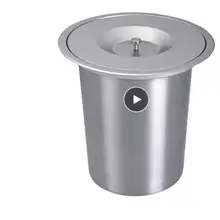 8L бесстопорный мусорный бак из стали утопленный встроенный мусорный ящик мусорное ведро экологически чистый невидимый контейнер для кухни бар корзина для мусора