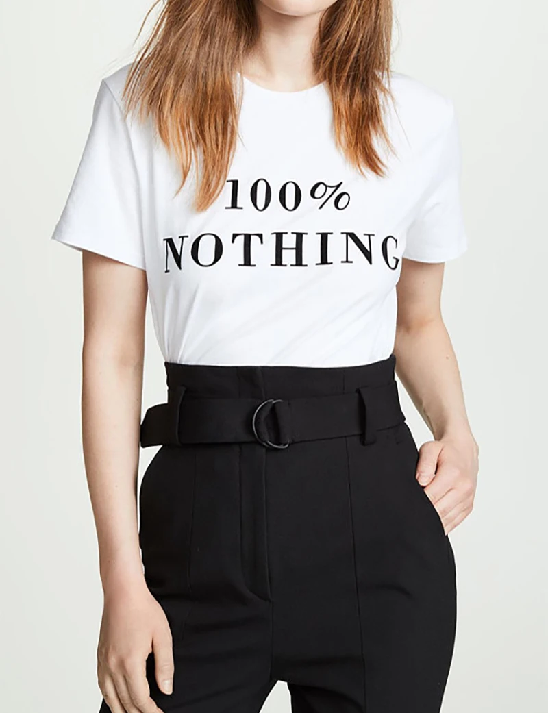 Футболка для женщин размера плюс винтажные футболки женские ничего Женская