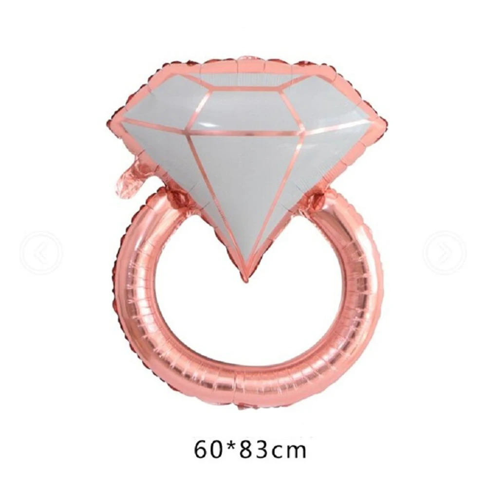 Гигантское розовое золото бриллиантовое кольцо фольги воздушный шар для невесты