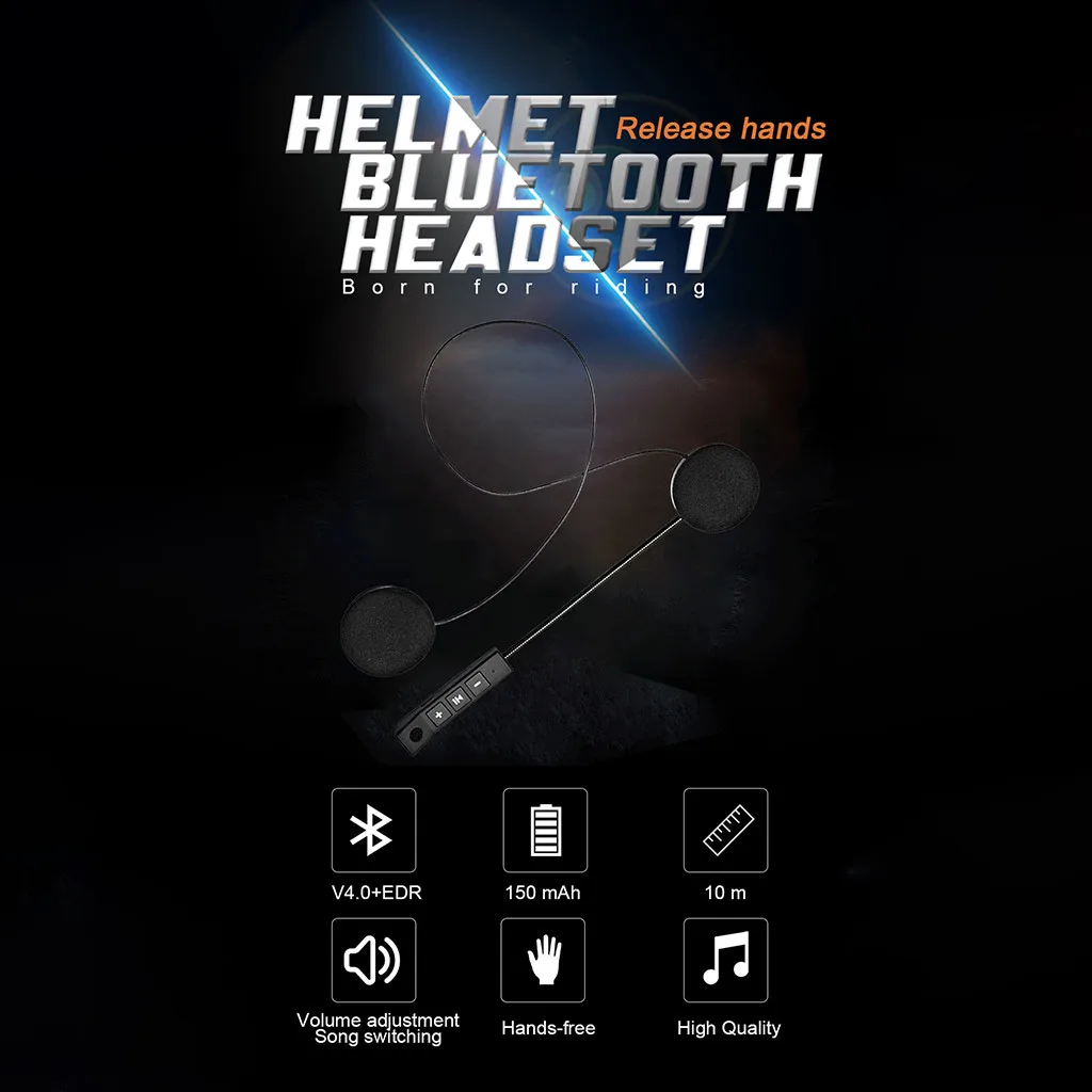 Мотоциклетный шлем беспроводная гарнитура hands free анти помехи Bluetooth 4 0 рация