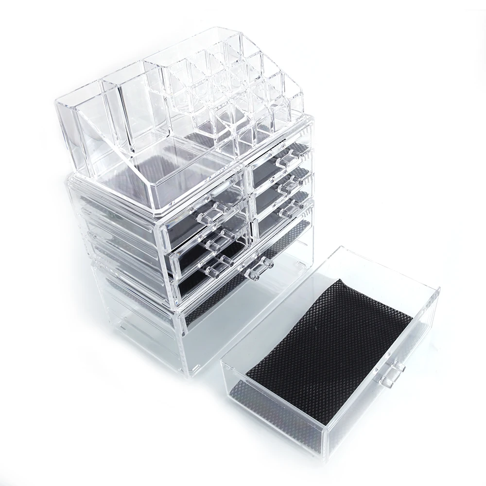 

SF-1122-10 4Pcs / Set Plastic Cosmetics Storage Rack Transparent