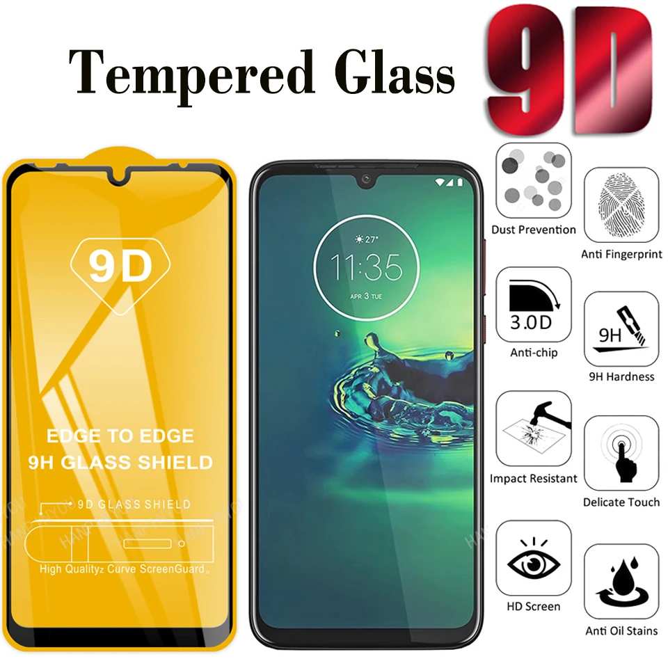 9D полное покрытие закаленное стекло для Motorola Moto E5 E6 plus P30 Play ONE vlslon zoom cacro Z2 play note