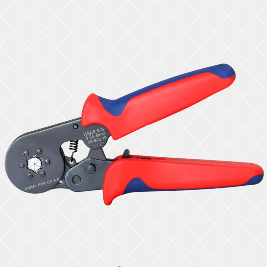 

Mini Self-adjusting Crimping Pliers Crimping Tool for Cable End Sleeve, Hexagonal Type Ferrule Crimper Plier 0.25-6mm2 AWG23-10