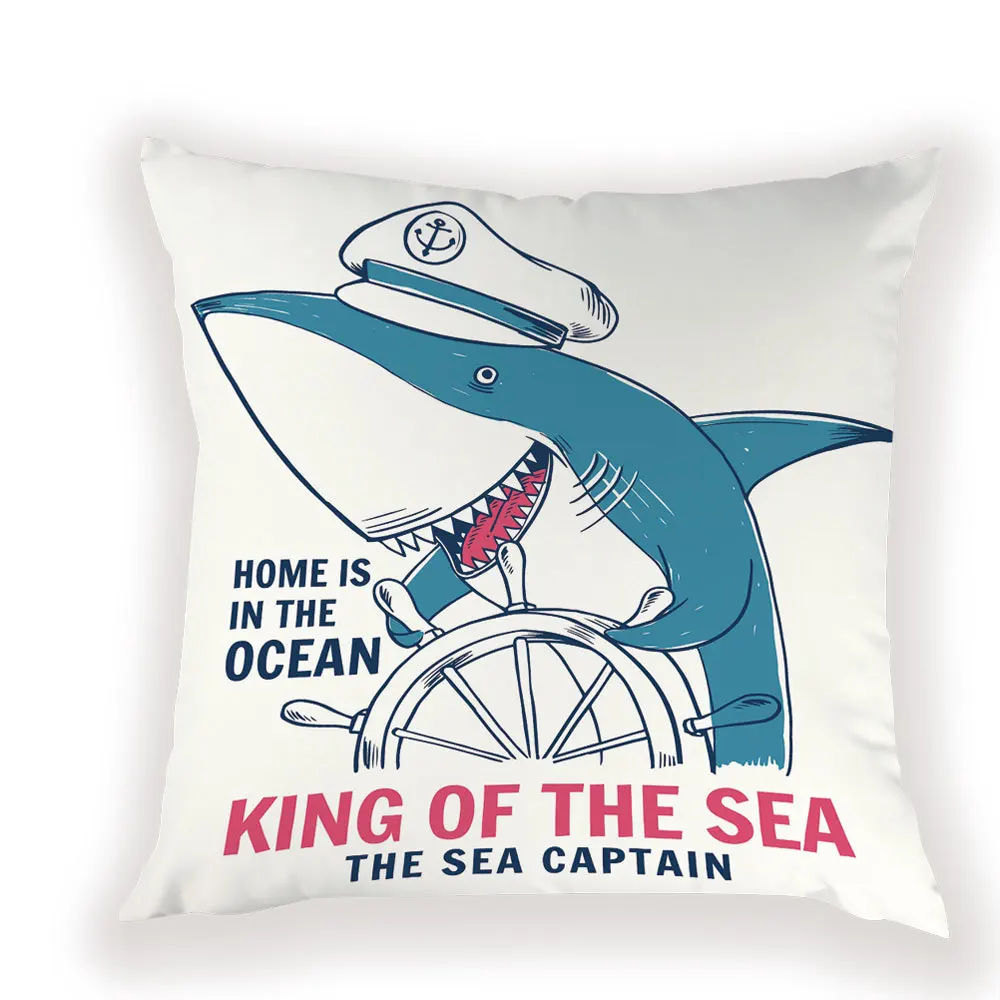Narwhal Coussin чехол для подушки скандинавский океан компас с акулой сиденья лодки