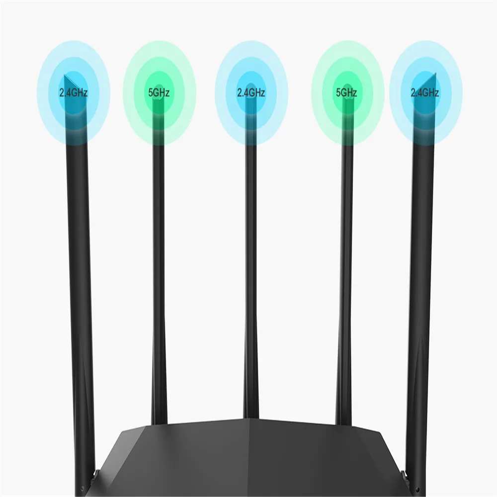Tenda AC7 Беспроводной Wi Fi роутер 2 4G/5 0 GHz умный двухдиапазонный AC1200 5 антенн