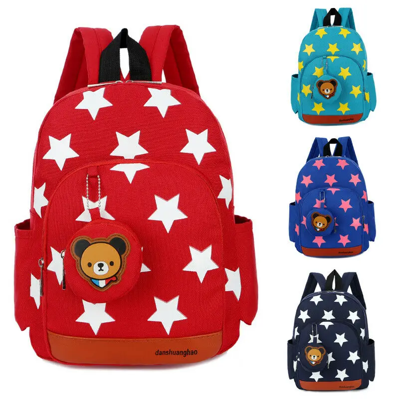 

2019 CANIS New Kids Children Toddlers Star Print Character Backpack Rucksack School Bag Nursery