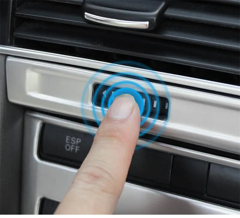 Car Styling For Audi A6 C5 C6 Dashboard Keyhole Decorative Frame Air Vents Panel Covers Carbon Fiber Stickers Trim Accessories