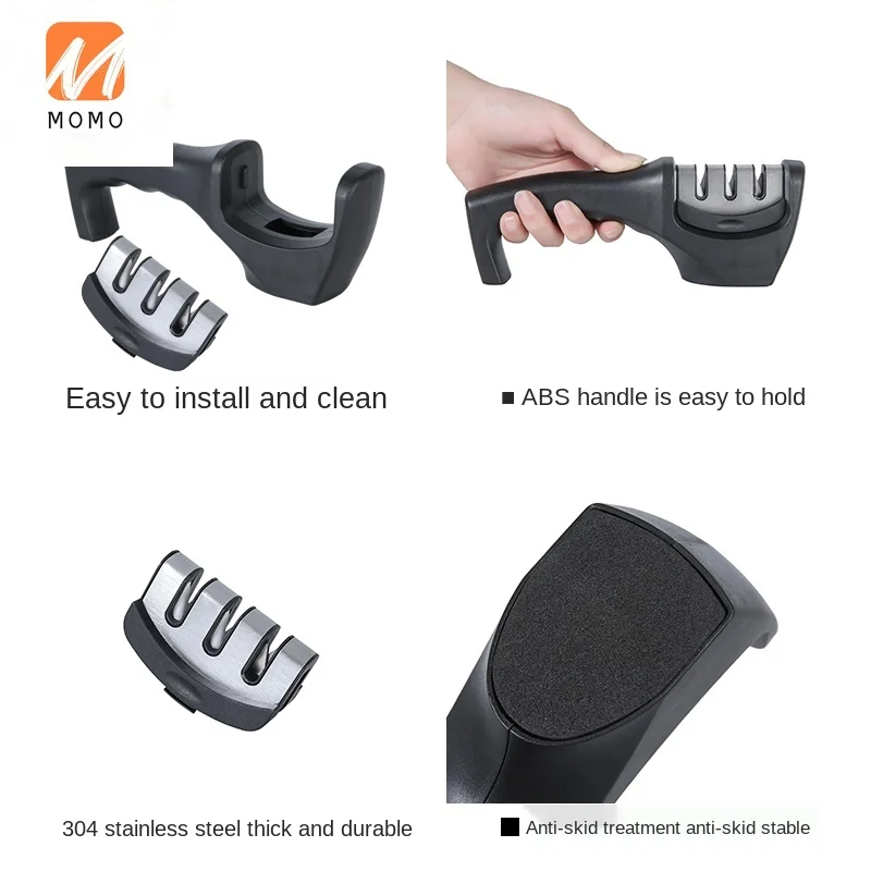 

Stainless Steel Fixed Angle Sharpener Fast Sharpening Stone Kitchen Gadget Household Kitchen Knife Sharpening Sharpening Steel