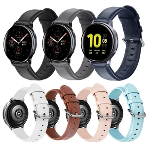 Кожаный ремешок для Samsung Active 2 44 мм 40 мм SM-R820 R830 Galaxy Watch 46 мм 42 мм Active2 Gear S3 наручный браслет ремешок для часов