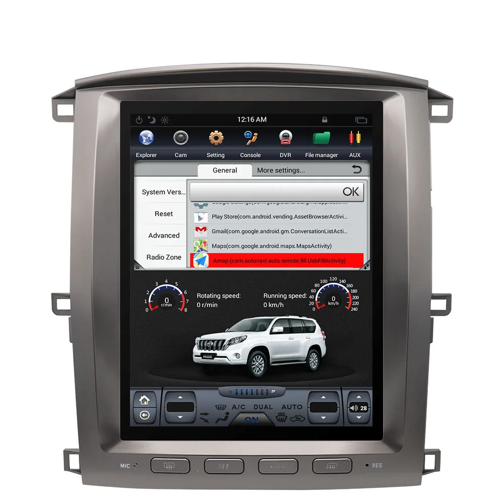 Android PX6 Tesla экран для TOYOTA LAND CRUISER LC100/Lexus LX470 2002-2007 автомобильный мультимедийный плеер радио Обновление gps отслеживание