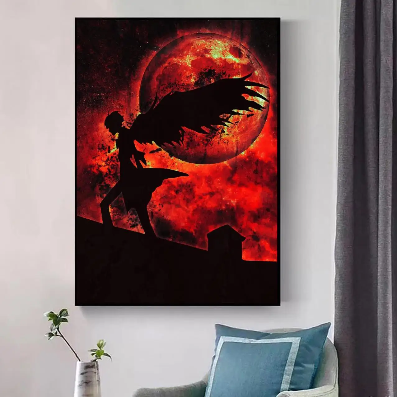 Loki Ragnarok Красная Луна аниме художественный плакат картина на стену современный
