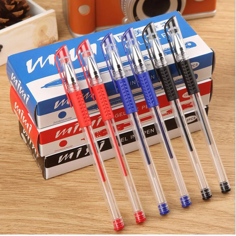 12 шт./лот канцелярские принадлежности Европейский стандарт гелевая ручка